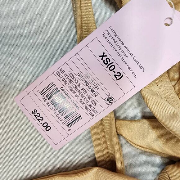 Wild Fable two-piece Bikini Gold Top XS Bottom S Swimsuit - Picture 5 of 9